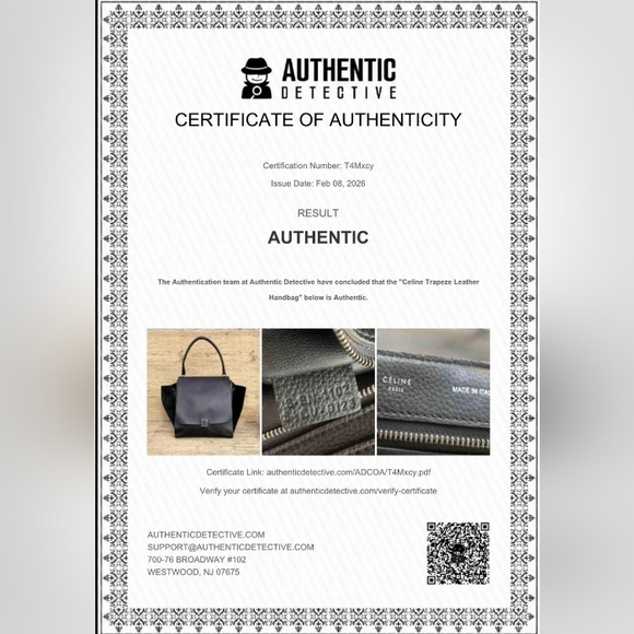 Certified Authentic Celine Trapeze leather handbag - Picture 10 of 10